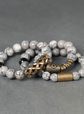 非鱼之家原创设计天然石手串饰品