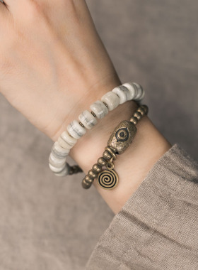 原创设计串珠手链双层叠戴手串