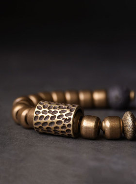 曲尾花原创设计风复古个性手链