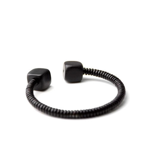 非鱼之家黑檀木开口手镯女男情侣款 原创手工简约流行手饰品手链 - 图3