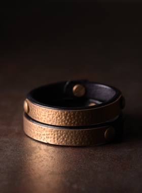 曲尾花设计师原创欧美男女皮手链