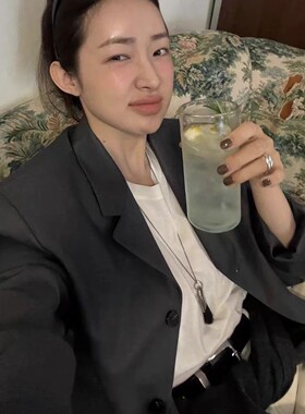 韩国ins同款马鬃毛刷项链秋冬气质流苏毛衣链小众设计长款吊坠