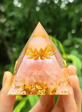 合成树脂水晶碎石金字塔摆件