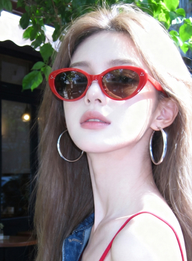 复古猫眼大框防紫外线太阳镜女