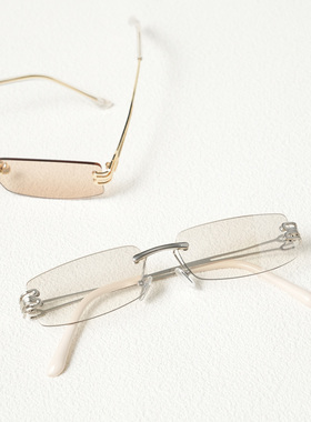 无框时尚金属镜框男女款太阳镜