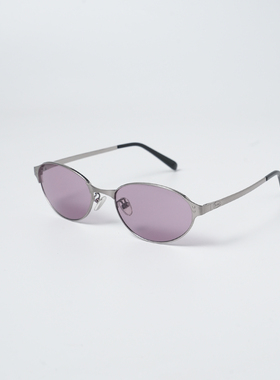 复古Y2K猫眼紫金属防UV400墨镜