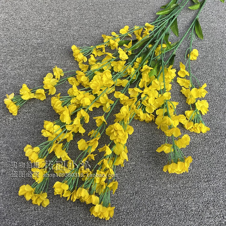 仿真油菜花装饰仿真花大型室内布景户外造景花艺商场布置假花花海 - 图0