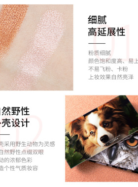 形象美动物眼影盘大地色哑光高光修容彩妆综合盘女士学生
