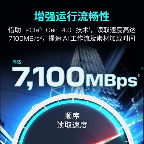 WD西部数据SN5000/5100西数M.2固态硬盘1T 2TB NVMe 500G PCIe4.0 - 图1