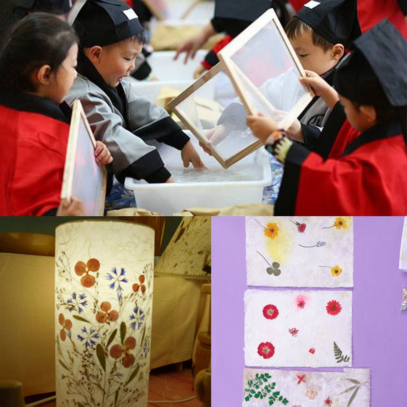 古法造纸术材料包儿童花草纸浆套装木框纱网工具手工制作diy实验,淘宝优惠券,粉丝福利购,淘宝优惠卷