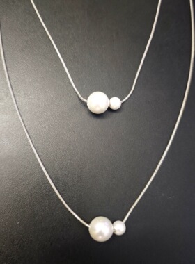 达姆森·伊德瑞斯Damson Idris F1狂飙飞车同款大小珍珠软骨项链