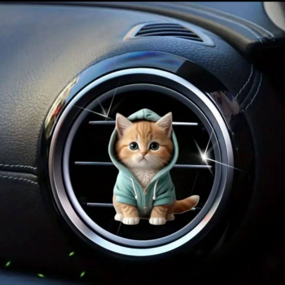 亚克力香薰片可爱小猫咪出风口装饰摆件解压车载用空调卫衣猫,淘宝优惠券,粉丝福利购,淘宝优惠卷