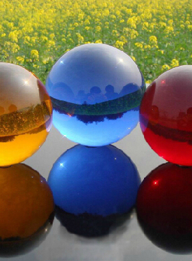 4cm流水喷泉彩色弹珠招财小假山