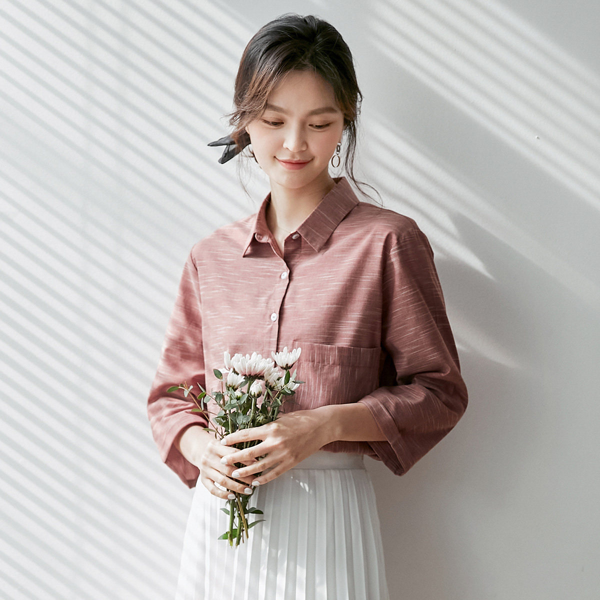 真维斯通勤ol舒适女款衬衣 真维斯时尚衬衫