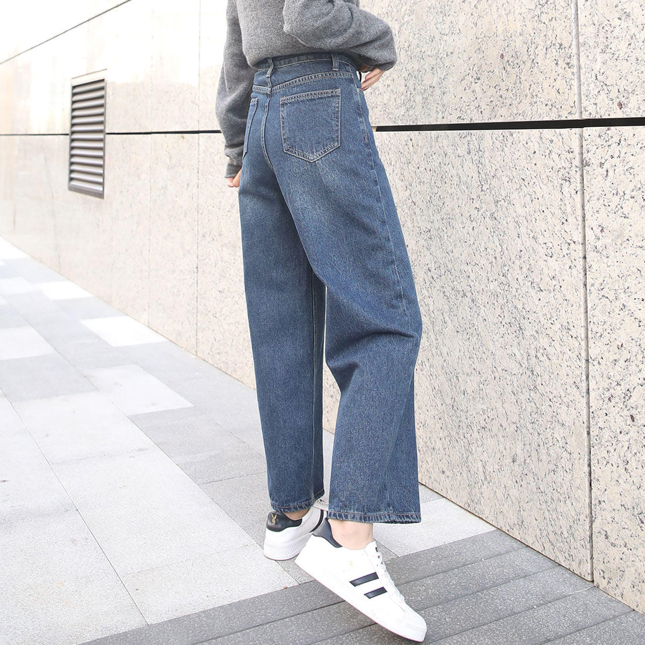 真维斯高腰秋装2020新款女牛仔裤 真维斯时尚牛仔裤