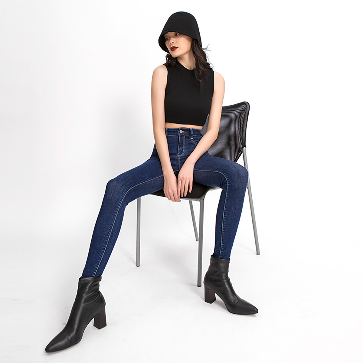 真维斯秋装新款显瘦高腰韩版九分裤 真维斯时尚牛仔裤