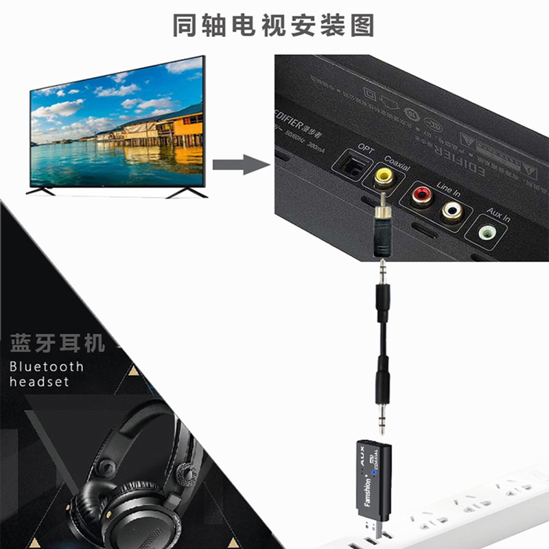 祥硕数码专营店蓝牙适配器5.0同轴USB音频发射器电脑台式机海信小米电视无线模块1