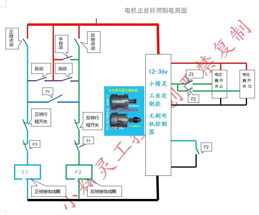 淼飞船外机工业用直流无刷电机控制器驱动器12v24v36v48v航模遥控 - 图1