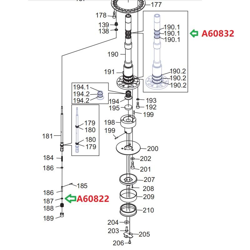 富士贴片机配件NXT H24头部吸嘴杆密封圈A60822 A60832量多O型圈 - 图2