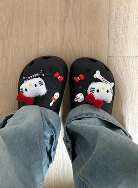 hello Kitty洞洞鞋鞋花日系猫咪鞋扣可爱卡通立体八件套鞋面装饰