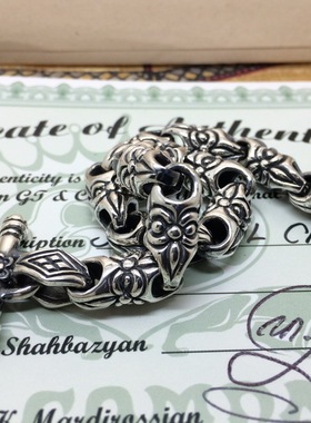 原装全新gt日本手工锁扣纯银手链