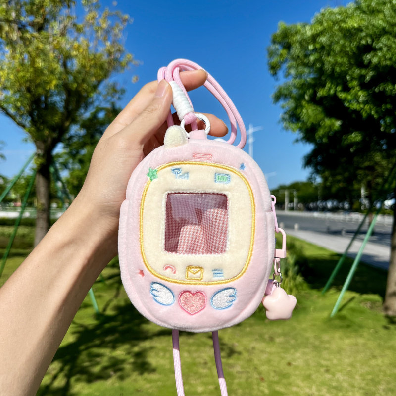 棉花娃娃痛包手机小灵通窗口透明挂脖耳机零钱收纳包卡套创意礼物,淘宝优惠券,粉丝福利购,淘宝优惠卷