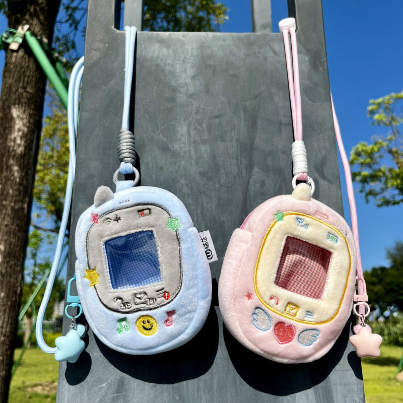 棉花娃娃痛包手机小灵通窗口透明挂脖耳机零钱收纳包卡套创意礼物,淘宝优惠券,粉丝福利购,淘宝优惠卷