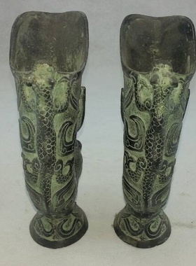 仿古风兔子酒杯道具摆件