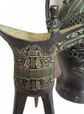 酒杯门厅摆件婚礼道具仿古青铜器