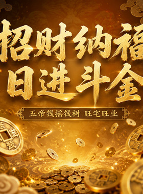 新中式纯手工五帝钱摇钱树摆件 实木相框纳福