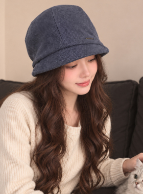 秋冬女款八角贝雷帽显脸小方圆脸