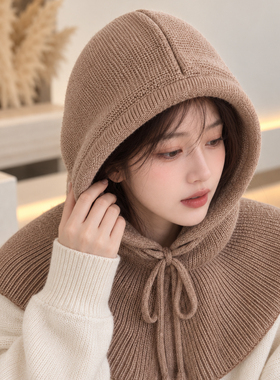 冬季保暖围脖一体巴拉克拉法帽女