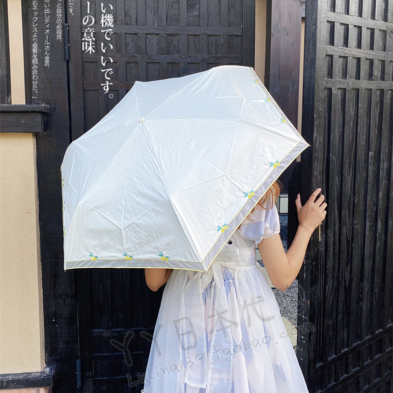 日本WPC超轻便太阳伞遮阳弯钩防紫外线小巧便携晴雨两用伞防晒伞 - 图1