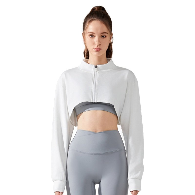 新款美式翻领露脐半截卫衣女拉链小开衫短款外套网球长袖运动上衣,淘宝优惠券,粉丝福利购,淘宝优惠卷