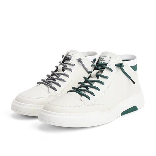 森达时尚运动风休闲高帮板鞋男短靴ZZBT2DD0