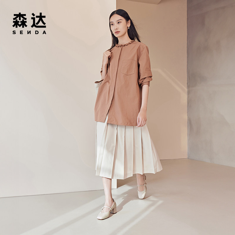 森达玛丽珍女鞋商场同款新中式粗跟晚晚羊皮单鞋4MJ07AQ4,淘宝优惠券,粉丝福利购,淘宝优惠卷