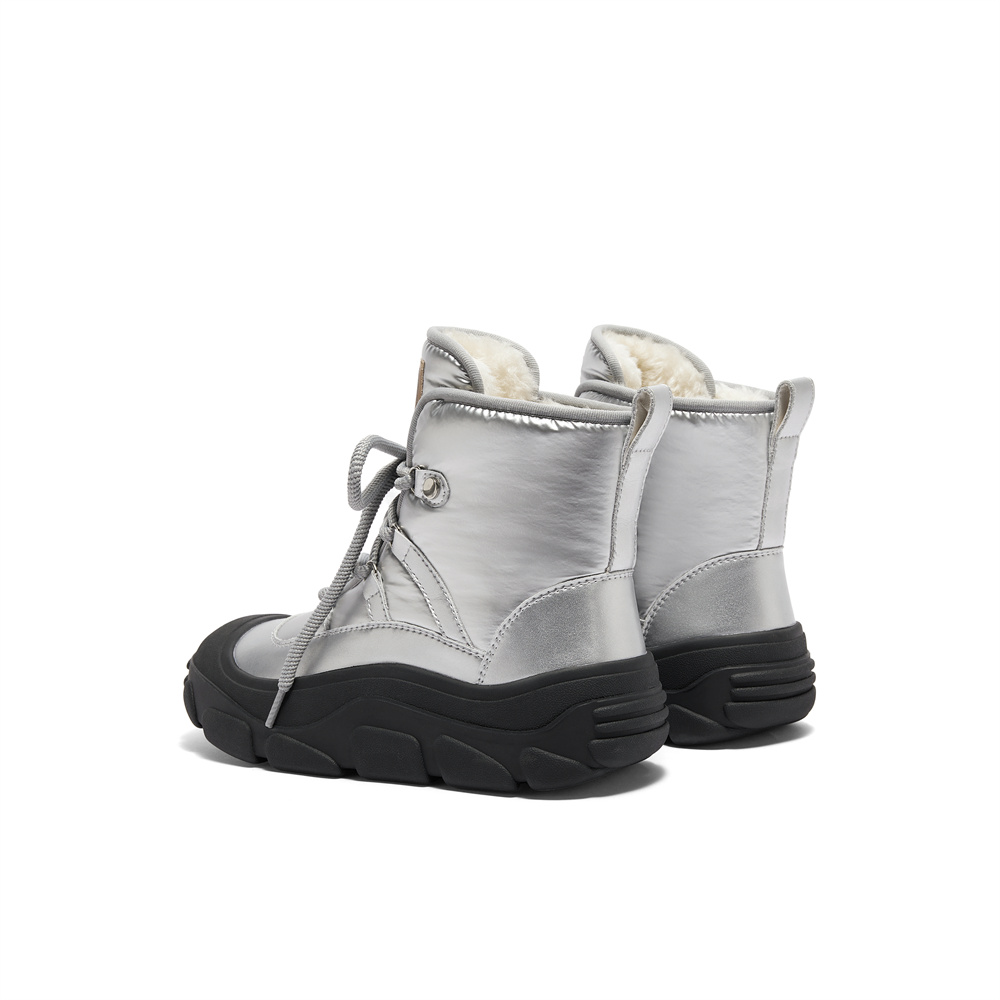 森达雪地靴女鞋冬款户外舒适保暖厚底棉鞋短靴ZTE07DD4