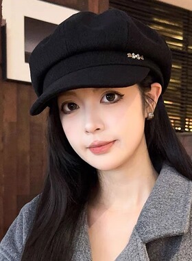 显脸小日系大头围八角帽子女款夏