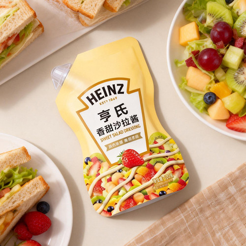 亨氏沙拉酱香甜沙拉酱原味120g沙拉酱小包装蔬菜水果专用烘焙寿司 - 图1