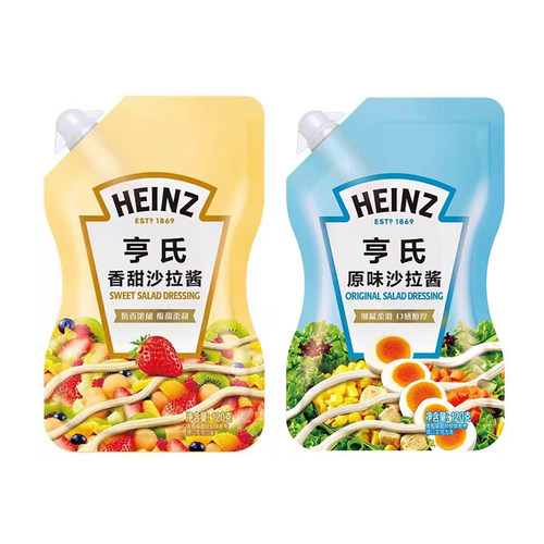 亨氏沙拉酱香甜沙拉酱原味120g沙拉酱小包装蔬菜水果专用烘焙寿司 - 图0