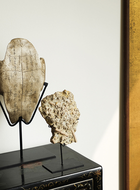 ladylike 侘寂风民宿茶空间墙柜装饰品摆件 样板间软装搭配高级感