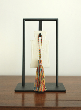 ladylike 新中式玉璧摆件 高端茶室客厅博古架陈列装饰品家居摆设