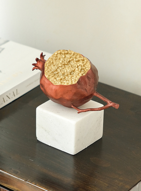 ladylike大理石金属石榴摆件