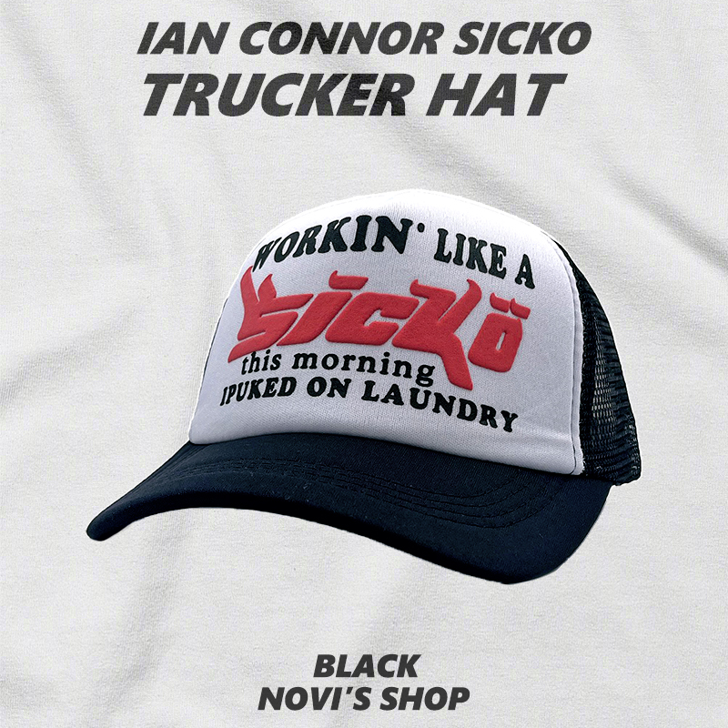 潮牌鸭舌帽IAN CONNOR SICKOTRUCKERHAT网红货车帽透气情侣遮阳帽 - 图1