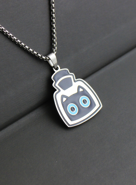 Fur贵儿原创可爱漂流瓶液态猫咪日系吊坠简约百搭嘻哈吊坠饰品