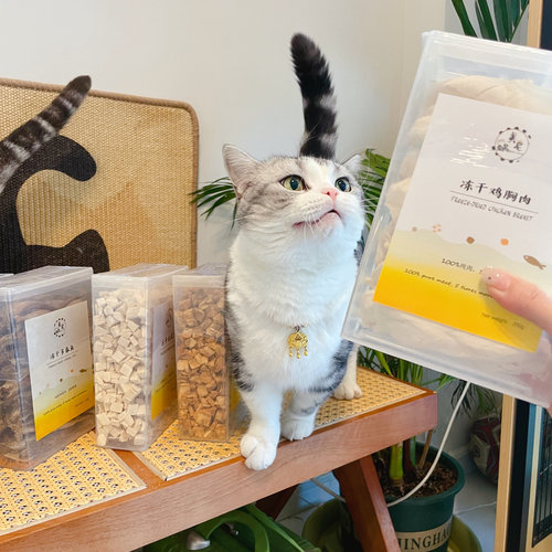 美尼蜗冻干猫咪狗狗宠物零食鸡胸肉纯肉无添加高蛋白成猫幼猫通用 - 图2