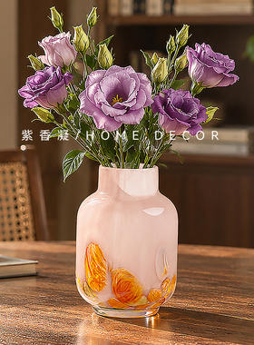 ins风渐变中古琉璃花瓶高级感