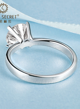 定制18k白金铂金四爪一PT950