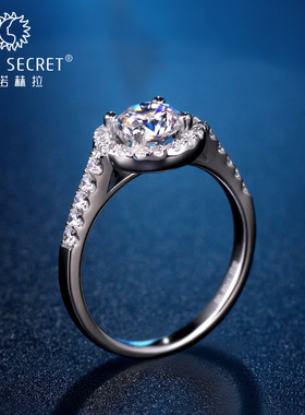 朱诺赫拉钻戒仿真钻银戒指女首饰