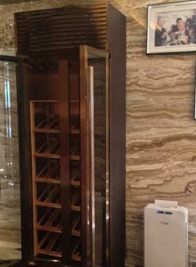 定制恒温酒窖酒柜 展示柜 实木 不锈钢酒柜 雪茄柜 展柜工程 每方
